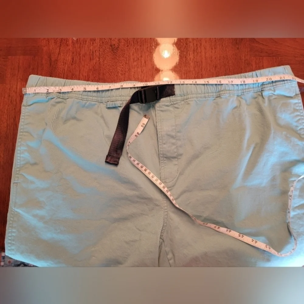 Goodthreads Men's Teal Belted Elatic Waist‎ Shorts XXL